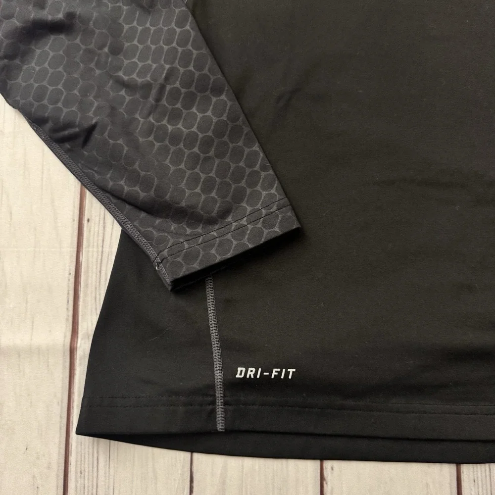 NIKE PRO COMBAT MENS SHIRT COMPRESSION JERSEY LONGSLEEVE SPORT GYM SIZE ADULT XL